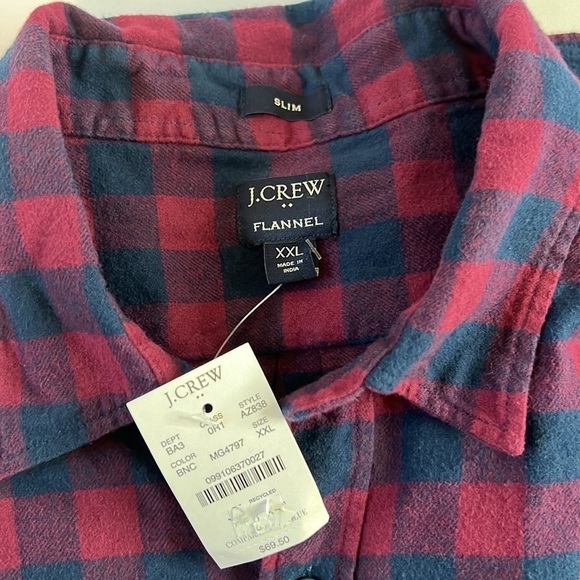 J Crew Flannel slim size men’s XXL - Picture 4 of 5